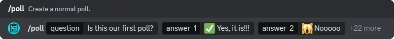 Create poll command