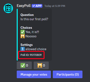 Poll ID