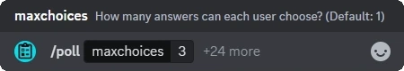 Poll maxchoices option