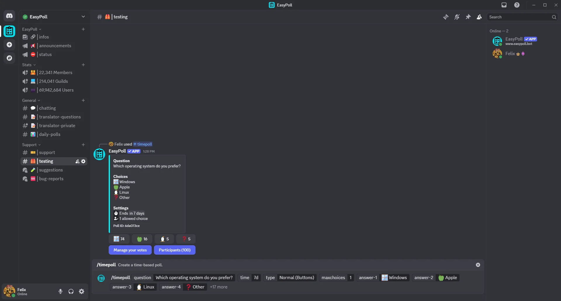 Erstelle fortschrittliche Discord-Umfragen in Sekunden